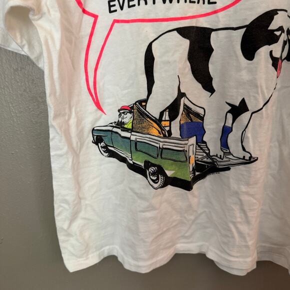 VINTAGE 'I TAKE MY BIG DOG EVERYWHERE' Size Large casual Single Stitch - Picture 3 of 7